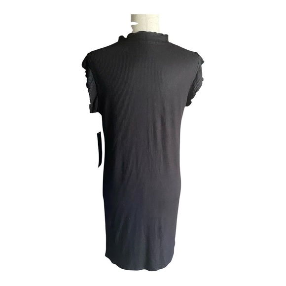 NWT-URBAN GIRL-BLACK RIBBED DRESS-SIZE MEDIUM - Picture 4 of 6